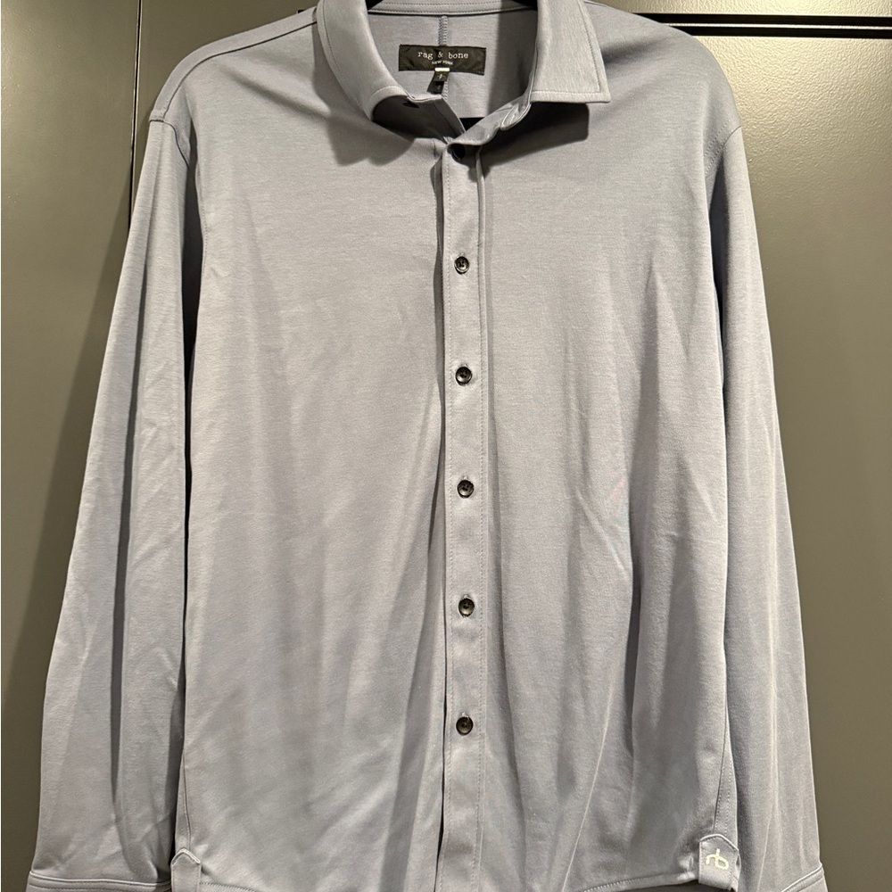 Rag & Bone Light Gray Collared Shirt